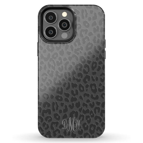 Nude Leopard Custom Monogram iPhone Case